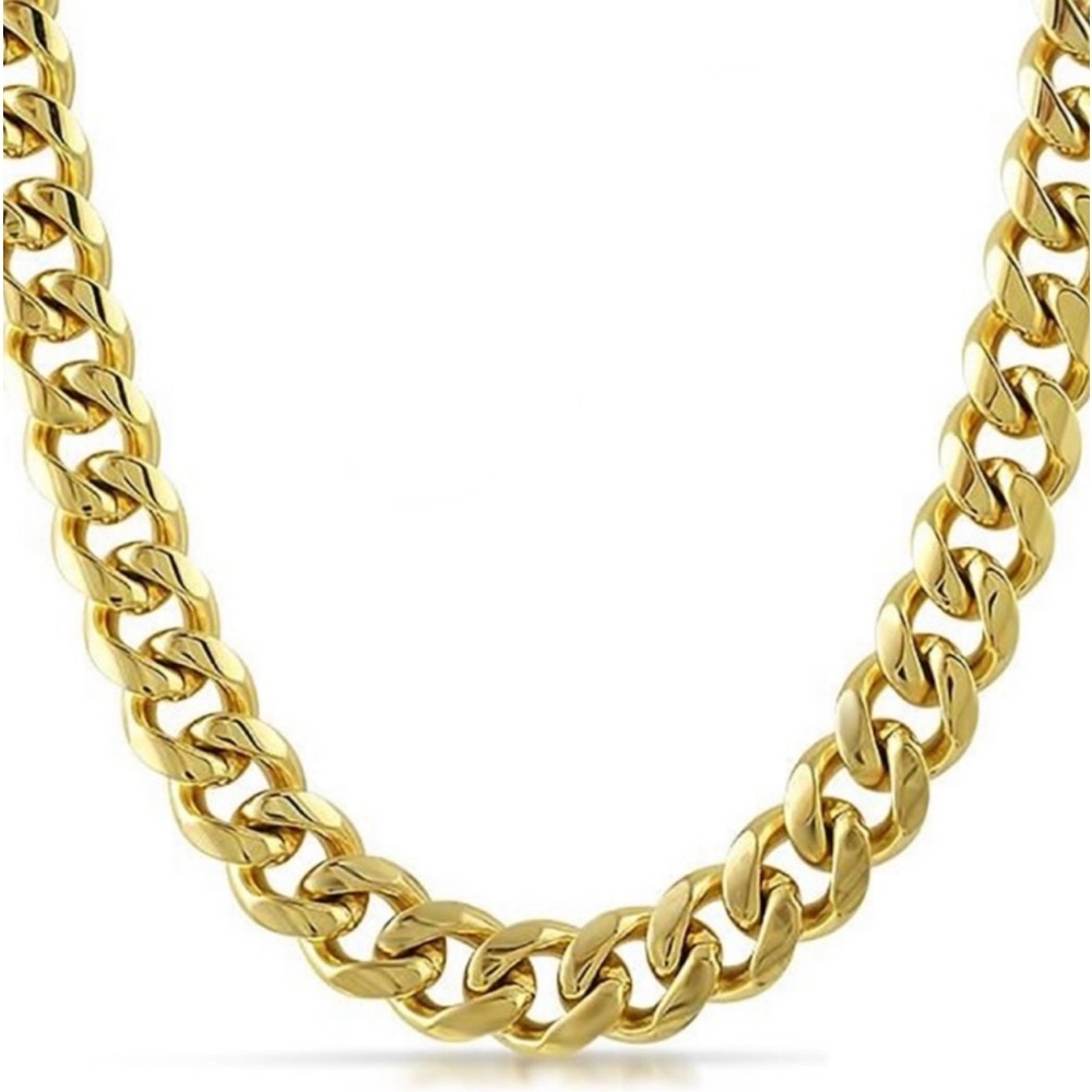 New 18k Gold Unisex Cuban Link Classic Minimalist Chain Handcrafted Necklace - Picture 10 of 16